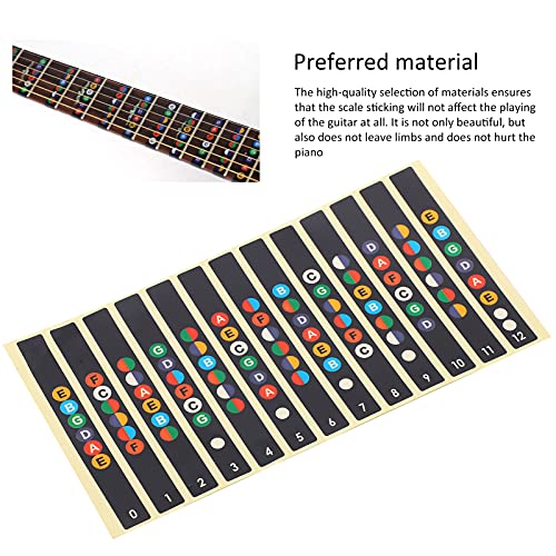 Decalques para skate de dedo, adesivos de notas de guitarra resistentes ao desgaste filme composto p