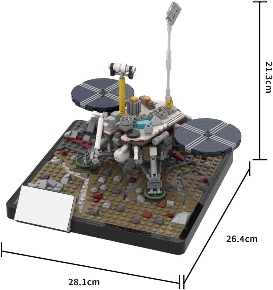 Space Lander Building Blocks Set, Mars Exploration Lander Model Kit, Space Series Building Blocks, STEM Construction Vehicle Model, Educational Bricks Gift for Teens & Adults, 845PCS