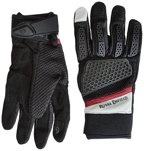 Image of Royal Enfield Street Ace Riding Gloves | Air Mesh- Optimum Ventilation | Microsuede Patch for Grip | Poly Stretch Fabric | Protection- TPR Knuckle Protectors | Off-White M