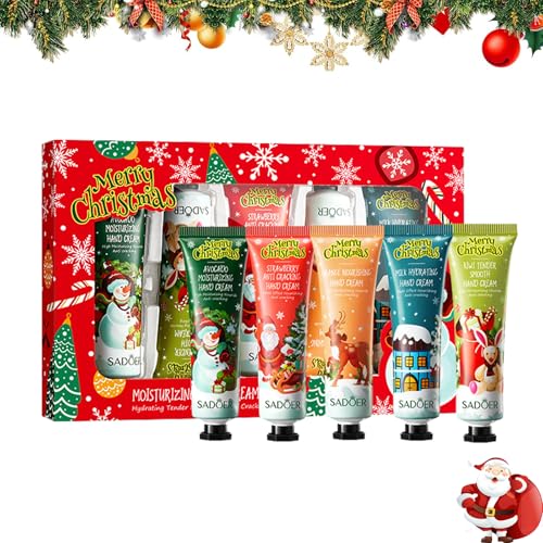 Set de Cremas de Manos Navidad, Set de Cremas de Manos, Crema Hidratante Para Manos, Crema de Manos, Crema Manos Mini,Crema Manos Reparadora,para Manos y Pies Secos
