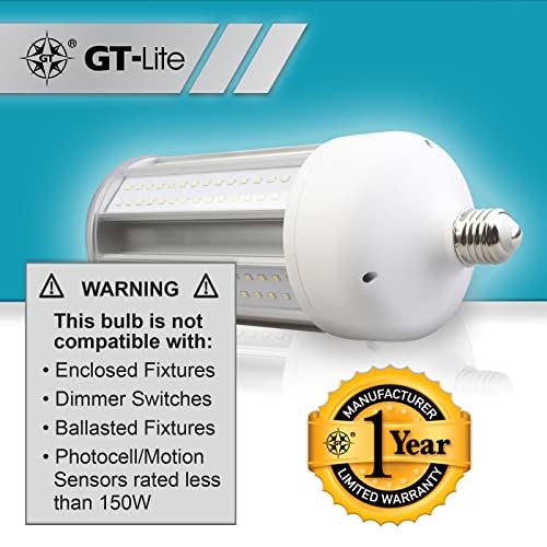 Gt-Lite Led Corn Cob Bulb, 100W (500W Equivalent), 10000 Lumen, Daylight 5000K, E26 Base Led Cob Light For Indoor/Outdoor Garage Workshop Warehouse #TOP7