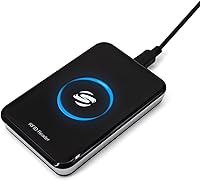 Navfmru NA-R15DC Metal Case RFID Reader: Dual 125KHz/13.56MHz Long Range Scanner for EM4100, TK4100, NFC MF S50/S70 Cards