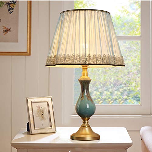 Lampe de bureau anti-fatigue oculaire dimmable en céramique pour table de chevet et salon