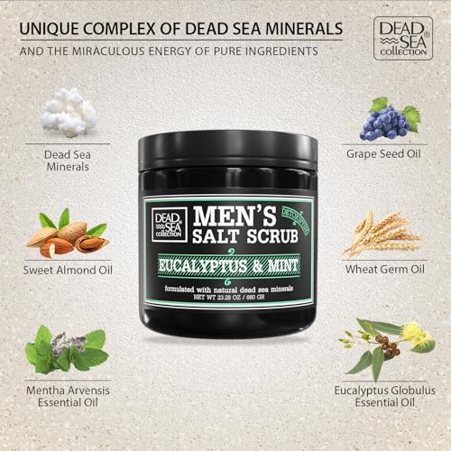 Dead Sea Collection Eucalyptus Mint Salt Body Scrub For Men thumb #2