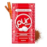 PUR Mints | Caramelos de menta Sin Aspartame | Endulzados con Xilitol | Sin Azúcar, Veganas, Sin Gluten | Sabor Natural a Canela | 65 unidades en bolsa resellable (Pack de 1)