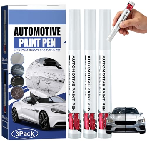 2 in 1 Car Touch Up Paint Pen Set Car Scratch Removal Pen Weatherproof Touch up Auto Cars Scratch Remover Repair Paint Pen for Vehicles for Quick Automotive Paint Scratches Repair (3 Pcs)