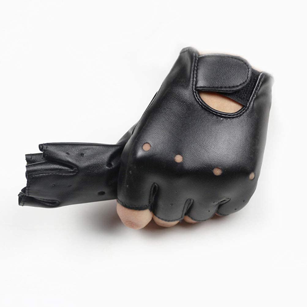 Mitaines en cuir pour enfants, gants de sport demi-doigts, équitation, pêche, chasse
