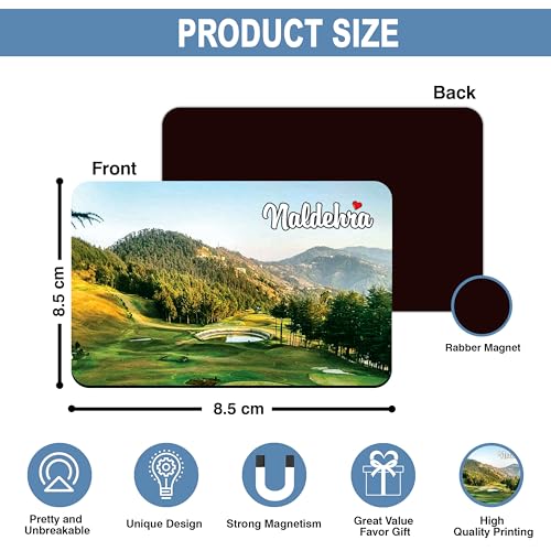 Image of Elegant Fridge Magnet with Themes |Rectangular Size Refrigerator Magnet with Magnetic Rubber Back | Pack of 1, 8.6cm X 5.4cm (Naldehra)