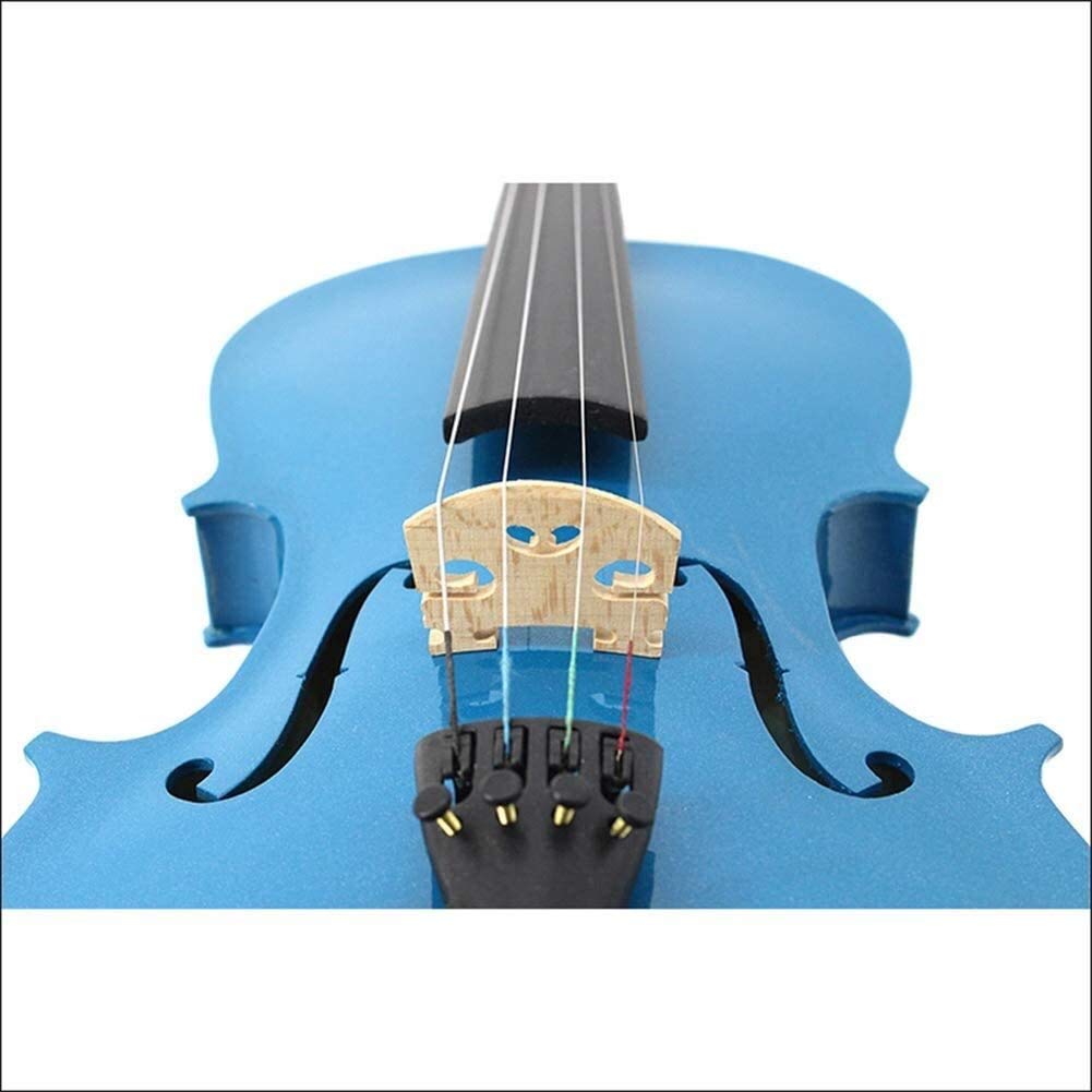 Violino Standard da Studente, per Principianti, Night Splint Blue Violino Tiglio Piastra a Pressione Studente Piano Log Retro Principiante Studente Performance Professionale (Size : 1/8)