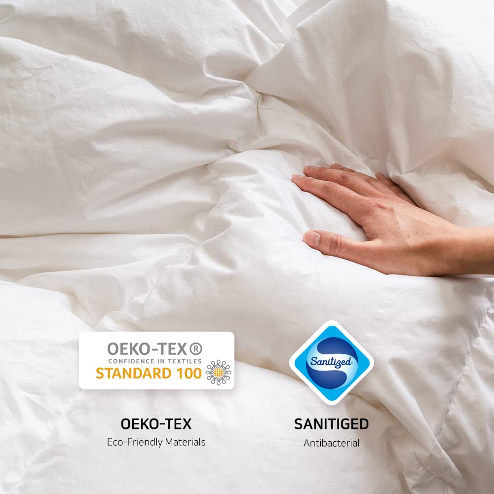 Amazon｜ハンガリー産ホワイトグース90％ 羽毛掛けふとん クィーン