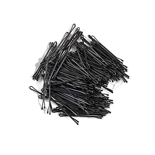Haarnadeln 200 Stück Schwarzes Metall Wellenform Haarklammern Klassische Bobby Pins für Mädchen Haarzusätze