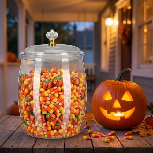Tarro de galletas transparente hermético 3.8l de plástico reutilizable para dulces caseros 8