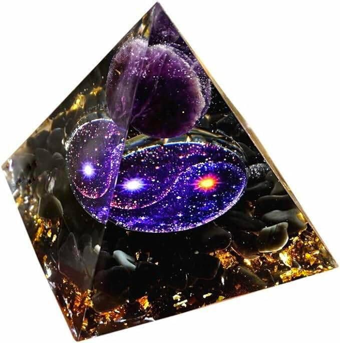 Sponsored Ad – Orgone Pyramid for Positive Energy, Orgonite Amethyst&Obsidian Healing Crystal Pyramids for Reduce Stress Chakra Reiki Healing Meditation Attracts Lucky and Success