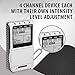 QuadStim - TENS EMS 4 Channel Rechargeable Combo Machine Unit - Muscle Stimulator + Back Pain Relief and Management- 24 Programs/Backlit (Including Electrodes Pads)