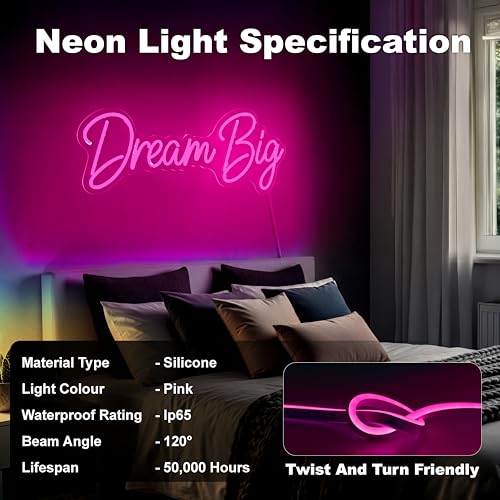 Image of Forus 15 Meter LED Neon Strip Light - Pink | Flexible, Waterproof & Cuttable Neon Rope Light for Indoor & Outdoor Wall Decor, Custom Neon Name Board, Diwali Decorative Lighting | 6-Month Warranty
