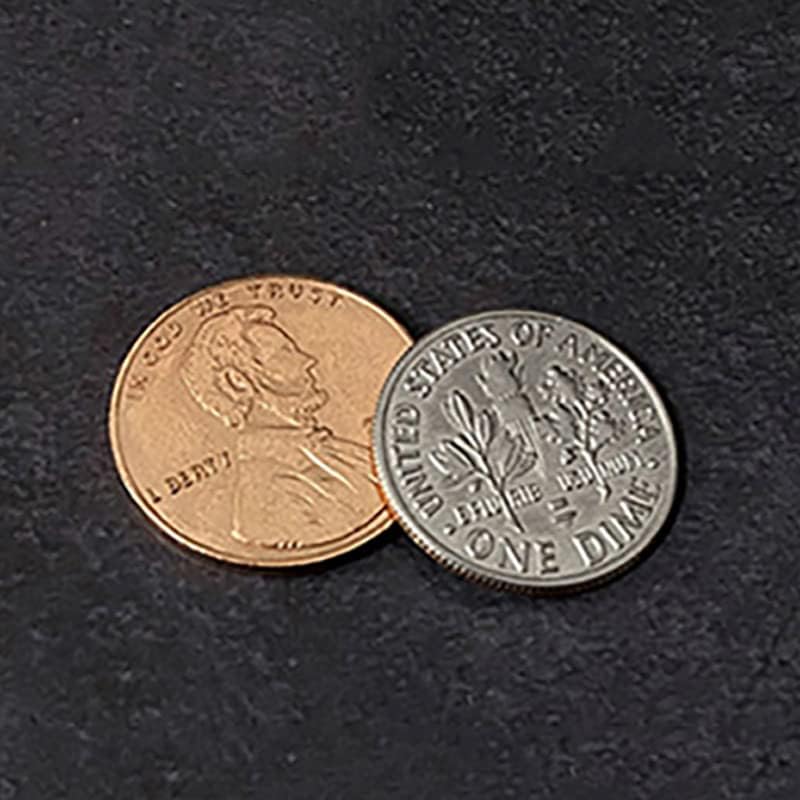 SUMAG Dime and Penny Magic Tricks Coins Vanish Apear Magic Magician Close Up Street Illusions Gimmicks Mentalismo Accesorios