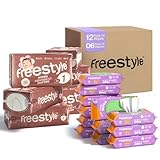 Freestyle Diapers Size 1 (Pack of 6) and Jumbo Wipes (Pack of 12) - Monthly Supply Virtual Bundle - Hyper Absorbent, Pediatrician-Approved Diaper for Babies - EWG Certified, Hypoallergenic Wet Wipes