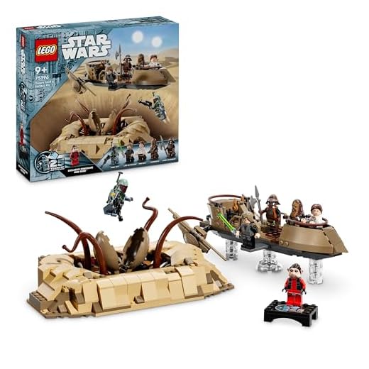 LEGO Star Wars: Return of the Jedi Desert Skiff & Sarlacc Pit, Vehicle Building Toy Set for 9 Plus Year Old Boys & Girls, Features 6 Minifigures Including Luke Skywalker, Gift for Kids and Fans 75396