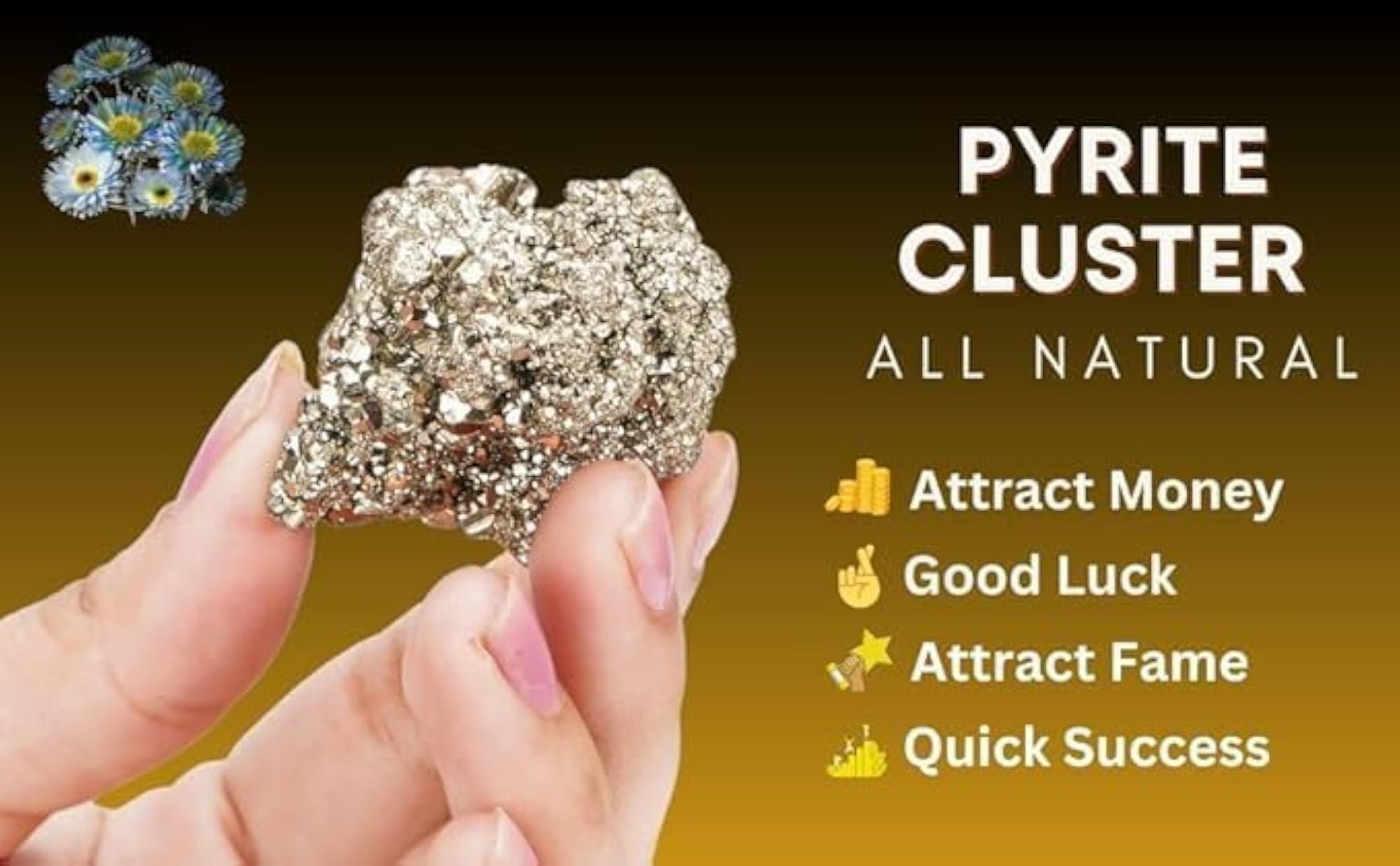 8.25 Ratti Pyrite Stone Ring for Wealth and Business Luck