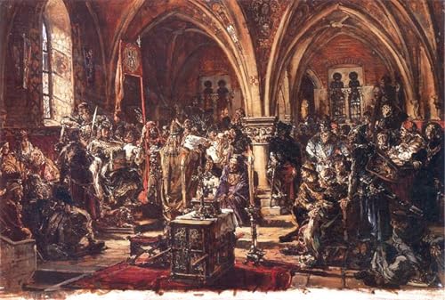Poster Jan Matejko premier enregistrement des lois du Sejm tableau toile murale