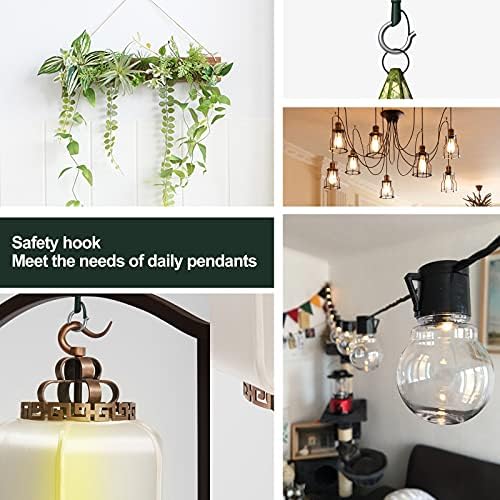 BOZXYE 24 Pack Q-Hanger, Upgrade 304 Stainless Steel Screw Christmas Light Hangers Hooks for Outdoor String Lights, Easy to Release Christmas String Light Fairy Lights Outdoor Wire