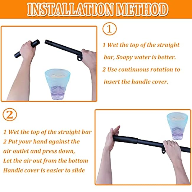 Taeku Foam Handle Grip Covers ¨C 1 Pair Anti-Slip Tubing Sleeves for Fitness Equipment, Tools, Garden Handles