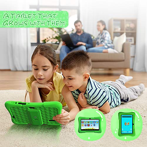 Image of Dragon Touch Y88X Pro 7 inch Kids Tablets, 2GB RAM 16GB ROM, Android 9.0 Pie Tablet, Kidoz Pre-Installed with Kid-Proof Case (Green)