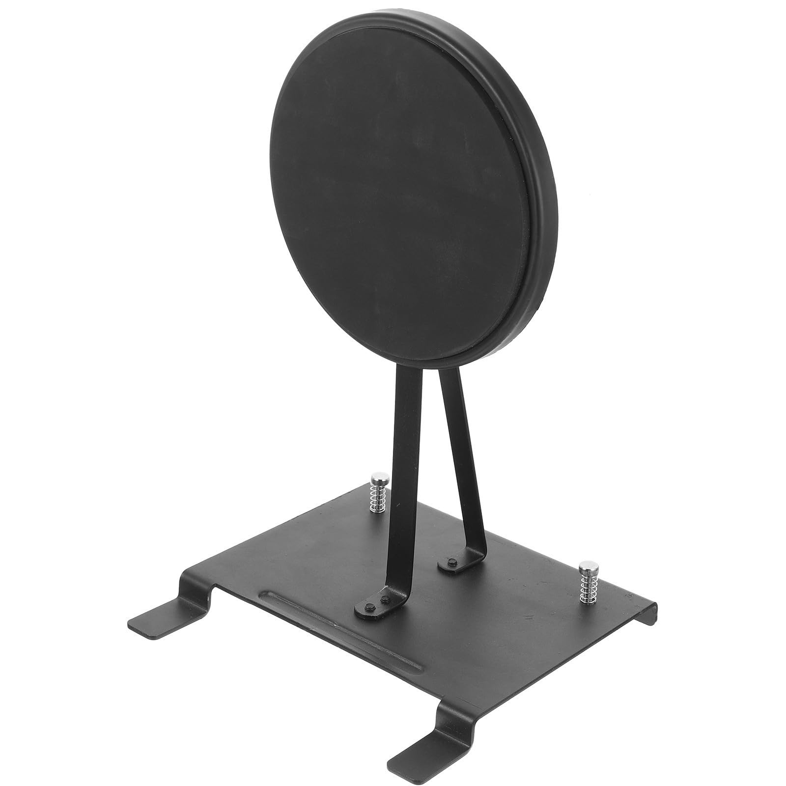 SHINEOFI Tappetino Pedale Batteria in Acciaio Nero, Allenatore Singolo per Grancassa Funzione Protezione Pelle, per Batteristi Principianti in Studio e Casa