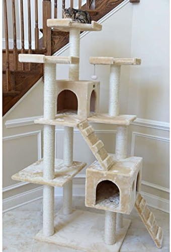 Armarkat Classic Cat Tree Beige/14 D x 50" W x 74" H