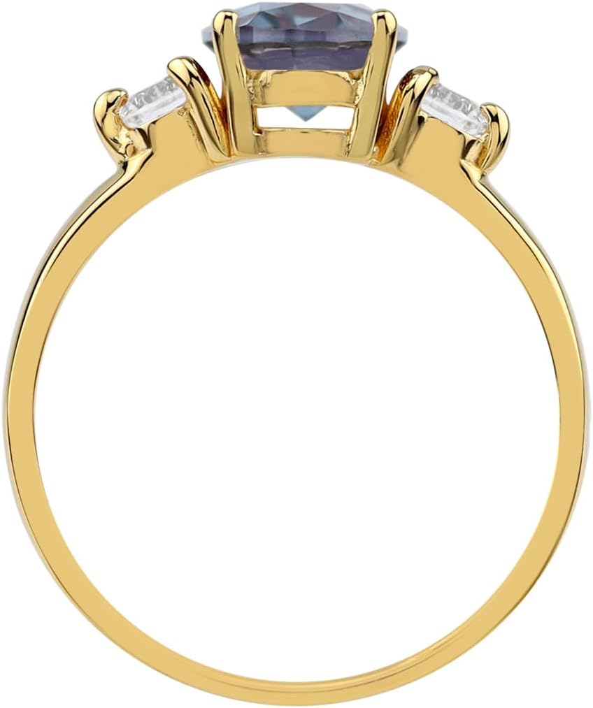 Silvershake Genuine Gemstones White Gold Plated 925 Sterling Silver Promise or Engagement Ring Jewelry for Women - Image 5