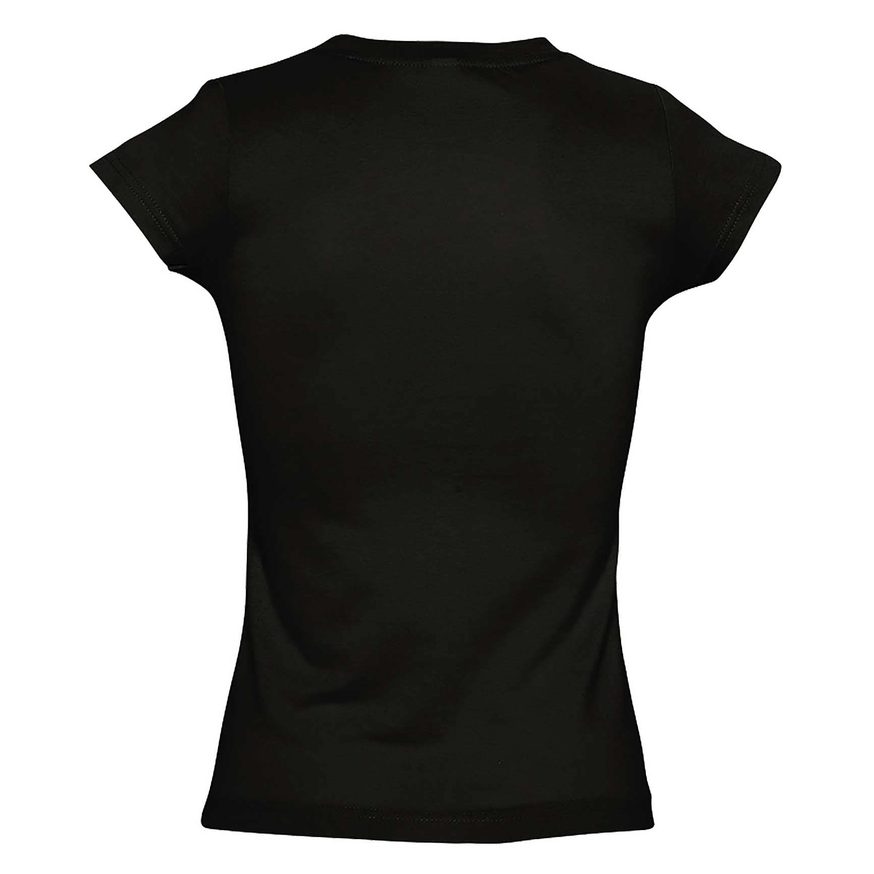 SOL'S Womens Moon V Neck T-Shirt - Deep Black - M