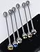 Geek-M Tie Collar Bar Pin Set for Men Rhinestone Fashion Collar Clips 6 Pcs