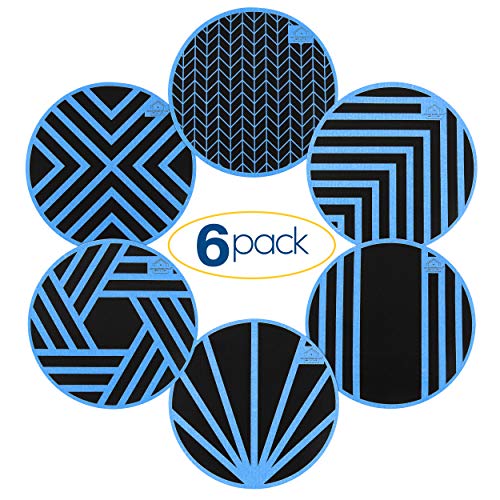 Walker Essentials Swedish Dishcloths -XL Reusable Paper Towels - Durable Cleaning Cloths for Kitchen, Dish Washing, Outdoors, and Bathroom, Odor-Free, Eco-Friendly 70llulose-30%Cotton-6pack-Blue