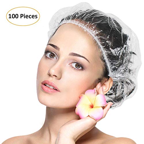 eAmaze Shower Cap (Pack of 100) Free Size, Reusable Shower Caps for Men & Women, Larger Thicker Waterproof and Individually Wrapped, Hair Bath Caps for Hotel and Spa, Hair... - Image 2