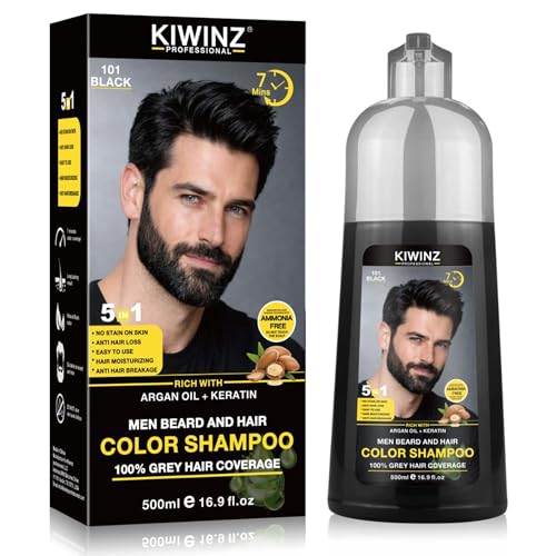 Kiwinz Black Hair Color Shampoo