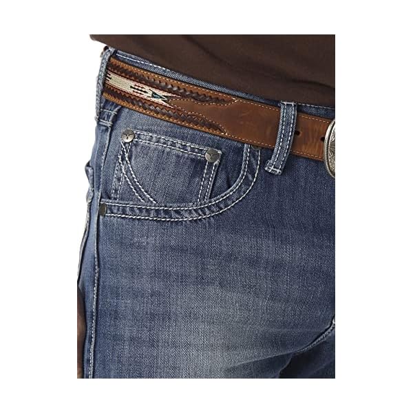Wrangler Men's 20X No. 42 Vintage Boot Cut Jean Stretch, Light Blue, 28W x 32L - Image 5