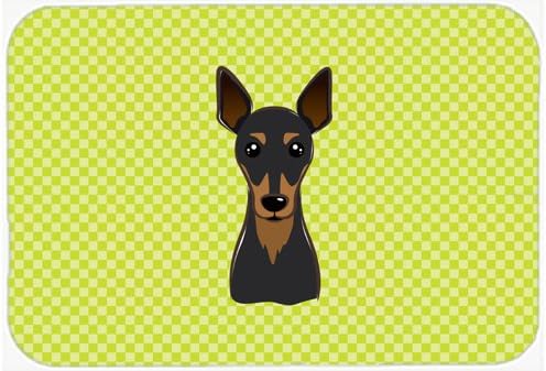 Checkerboard Lime Green Min Pin Mouse Pad, Hot Pad Or Trivet, 7.75 x 9.25 in. Checkerboard Lime Green Min Pin Mouse Pad, Hot Pad Or Trivet, 7.75 x 9.25 in.