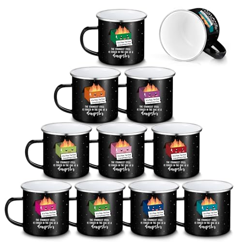Sieral 10 Pcs Dumpster Fire Mugs