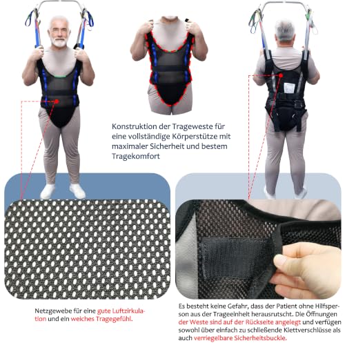Image of Patient Walking Sling for Standing Exercise,Lift Walking Sling Standing Aids for Patient Ambulation Training -Safety Loading Weight 550 Lbs (X-Large (Pack of 1))