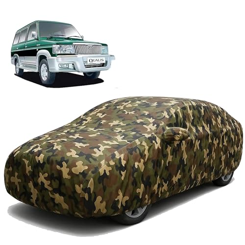 Image of Sulfar 100% Waterproof Car Body Cover for Toyota Qualis - Triple-Stitched Dustproof UV, Heat & Rain Protection with Mirror Pockets, Full-Bottom Elastic & Free Storage Bag - All-Weather Indoor Outdoor