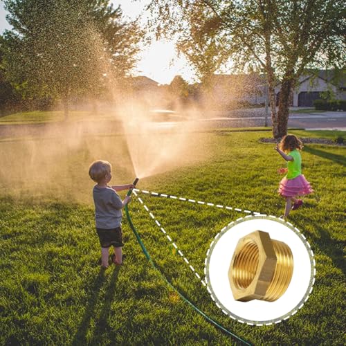 2 Stück Messing Reduzierstück 3/4 auf 1/2 Zoll adapter, AG/IG Reduzierung, Außengewinde auf Innengewinde Nippel, Zoll Innengewinde, Reduziernippel für Industrie, Gewerbe und Haushalt