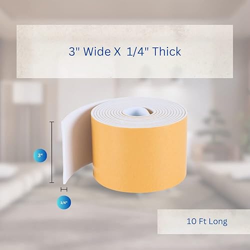 Miniatura 2 de Burlete de espuma de alta densidad para sellar puerta, rollo de cinta aislante para marco de puerta, ventana, aire acondicionado  Burlete de sellado