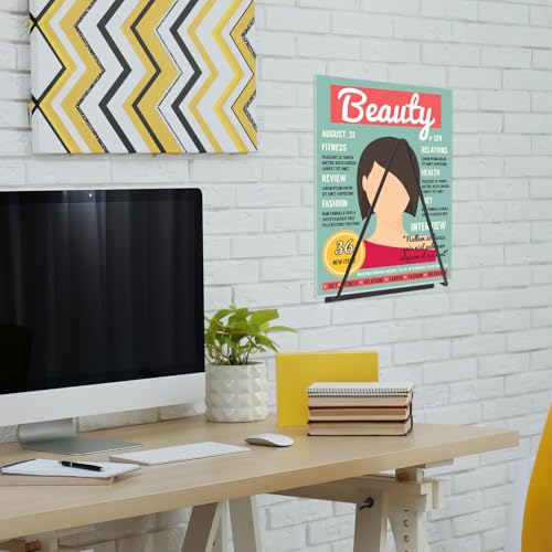 Estante metálico triangular para vinilos y discos PRETYZOOM organizador de pared 3