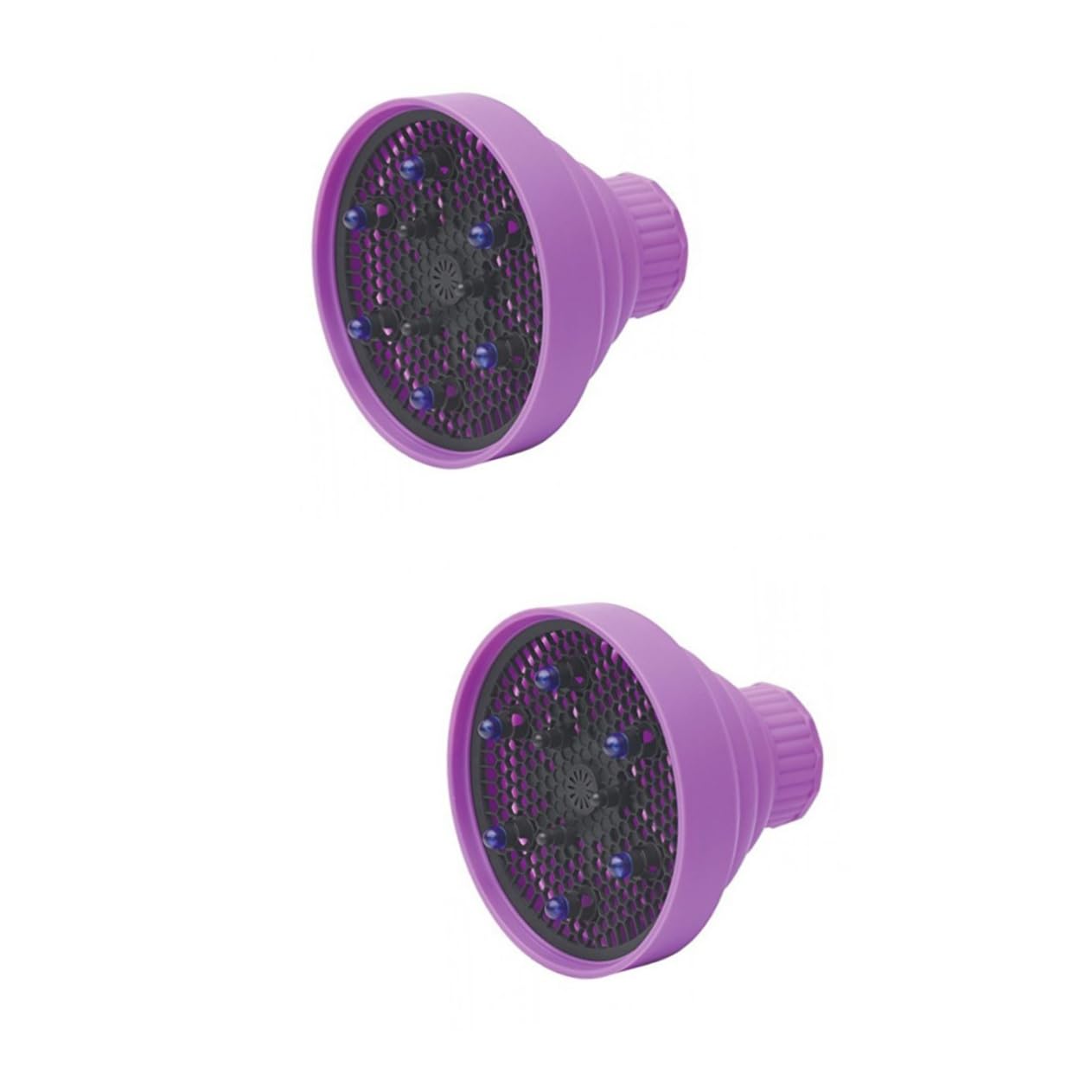 DOITOOL Reisezubehör 2St faltbarer Haartrockner-Diffusor tragbarer Haartrockner tragbarer Diffusor - aus Silikon falten Zubehör reisen Violett