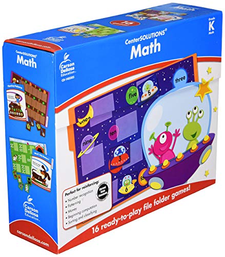 Carson Dellosa Center Solutions Math File Folder Games, Kindergarten (CDP140305) Carson Dellosa Center Solutions Math File Folder Games, Kindergarten (CDP140305)