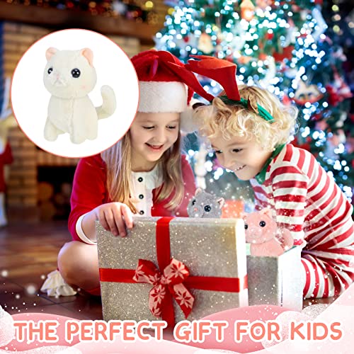 8 Pcs Stuffed Animal Cats 5.5 Inch Mini Plush Cat Cuddly Kitten Plush Kitten Toy Set Mini Animals Bulk Assorted Cute Cat Plush Toys Stuffed Cat For Halloween Graduation Birthday Wedding Decor #TOP3