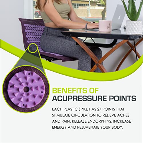 ProsourceFit Ki Acupressure Mat and Pillow Set with 100% Natural Linen for Back/Neck Pain Relief and Muscle Relaxation 3 ProsourceFit Ki Acupressure Mat and Pillow Set with 100% Natural Linen for Back/Neck Pain Relief and Muscle Relaxation - Image 3