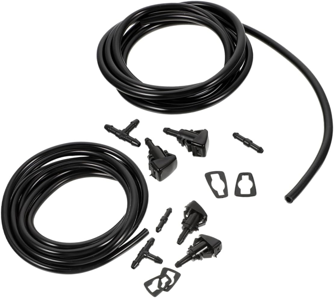 2pcs Windshield Washer Hose Replacement Flexible Automotive Wiper Hose Connector Kit for Compatible Ram Easy to Install Design