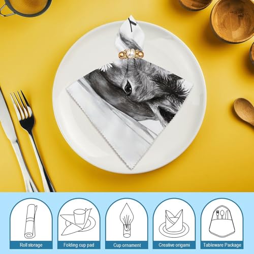 Servilletas de Tela Reutilizables Set de 6 Cuadradas miniatura 7