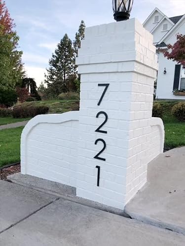 8 Inch Large Modern House Numbers, Black Plastic With Hardware Included (1) #TOP3